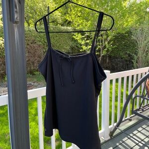 black tank top with a delicate bow in the front